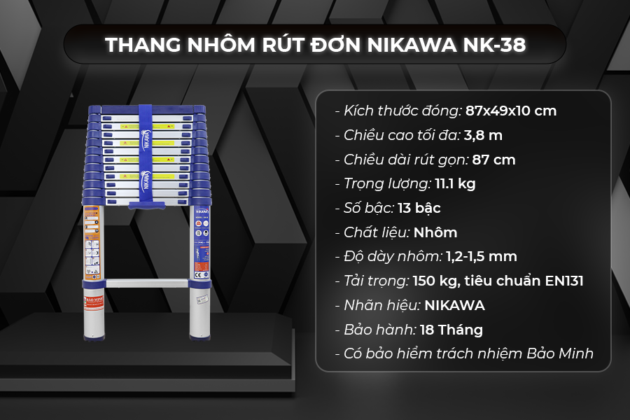 Ứng dụng rộng rãi của thang nhôm rút NIKAWA NK-38 trong gia đình và thi công Ứng dụng rộng rãi của thang nhôm rút NIKAWA NK-38 trong gia đình và thi công